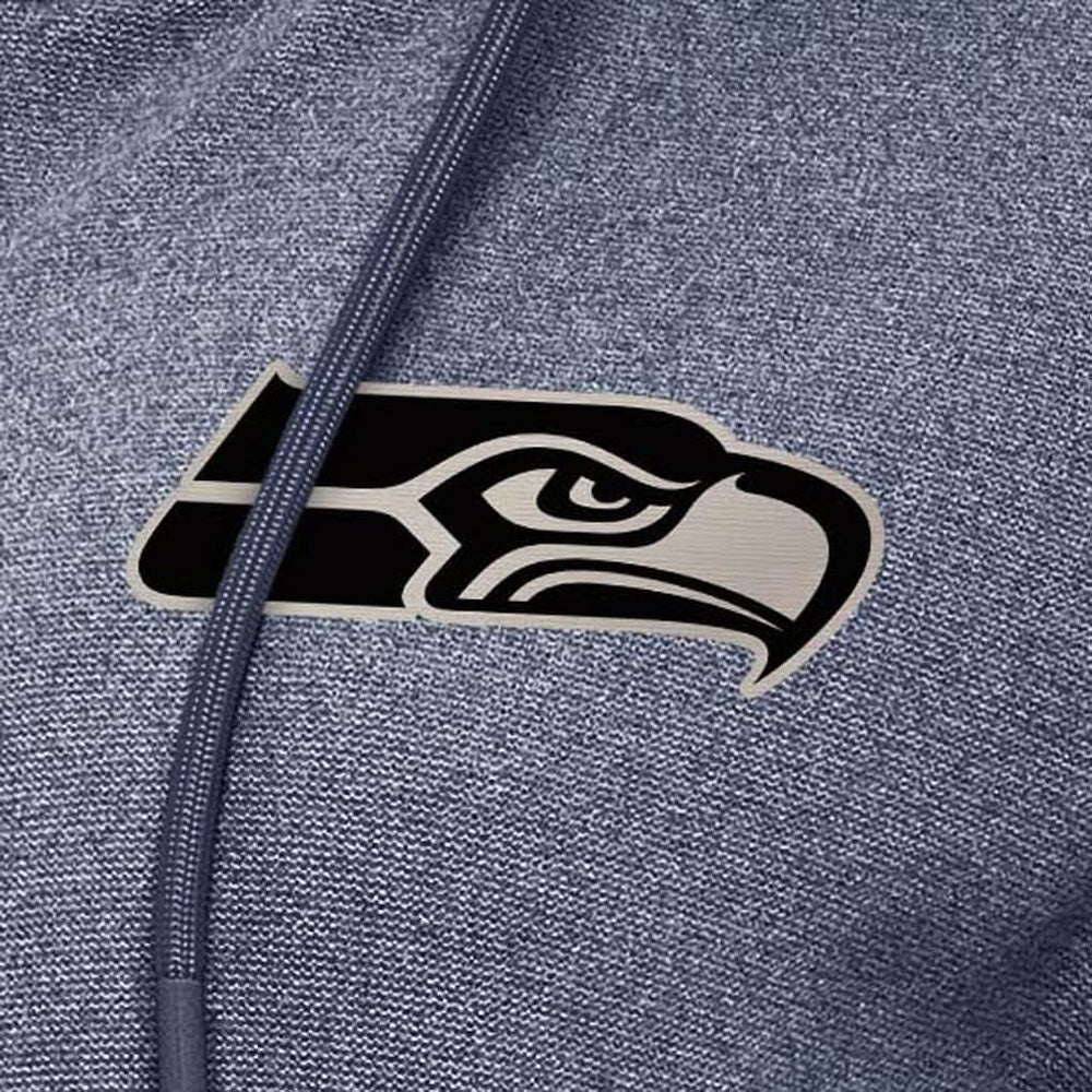 Seattle Seahawks Antigua Women's Seeker Full-Zip Hoodie Jacket - Heather College Navy - NFL