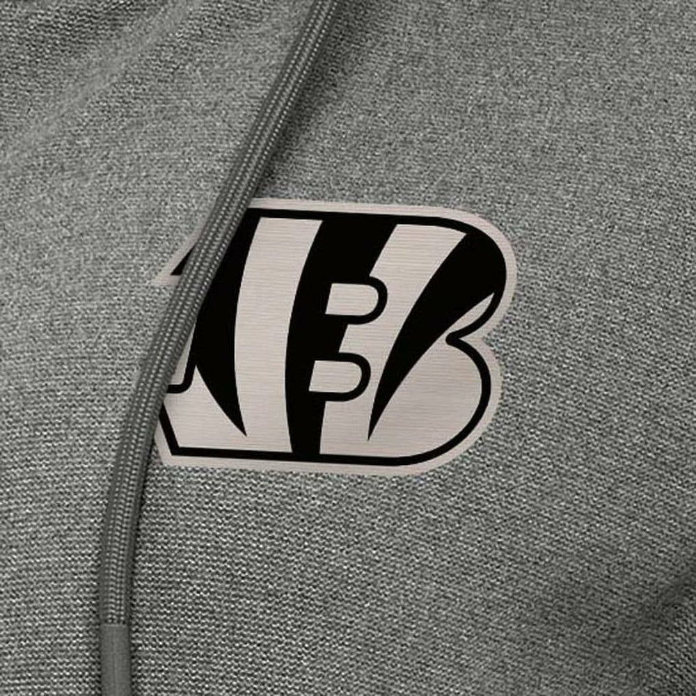 Cincinnati Bengals Antigua Women's Seeker Full-Zip Hoodie Jacket - Heather Black - NFL