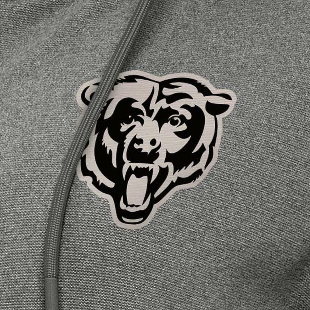 Chicago Bears Antigua Women's Seeker Full-Zip Hoodie Jacket - Heather Black - NFL