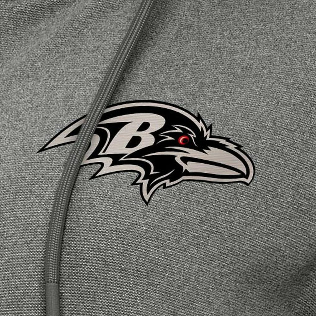 Baltimore Ravens Antigua Women's Seeker Full-Zip Hoodie Jacket - Heather Black - NFL