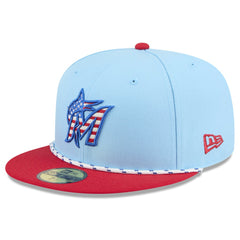 Miami Marlins New Era 2025 Fourth of July 59FIFTY Fitted Hat for sale