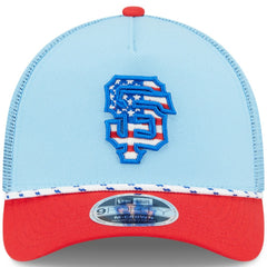San Francisco Giants New Era 2025 Fourth of July 9FORTY A-Frame M-Crown Adjustable Trucker Hat Near Me