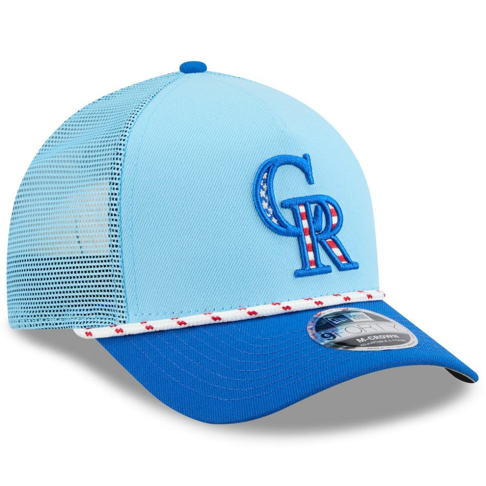 Colorado Rockies New Era 2025 Fourth of July 9FORTY A-Frame M-Crown Adjustable Trucker Hat Near Me