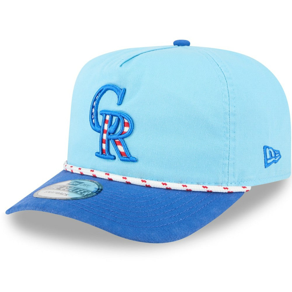 Colorado Rockies New Era 2025 Fourth of July Golfer Snapback Hat Outlet