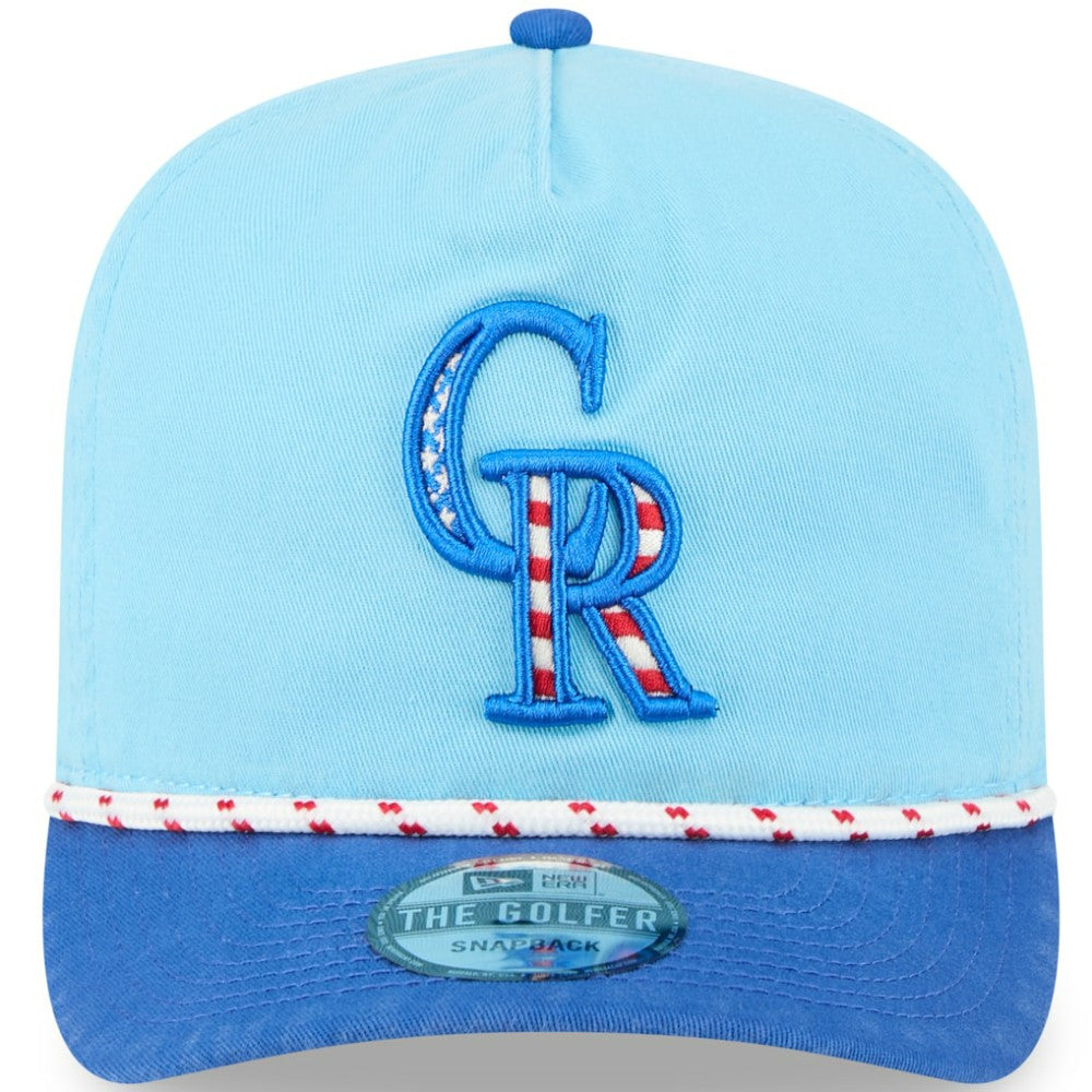 Colorado Rockies New Era 2025 Fourth of July Golfer Snapback Hat Outlet