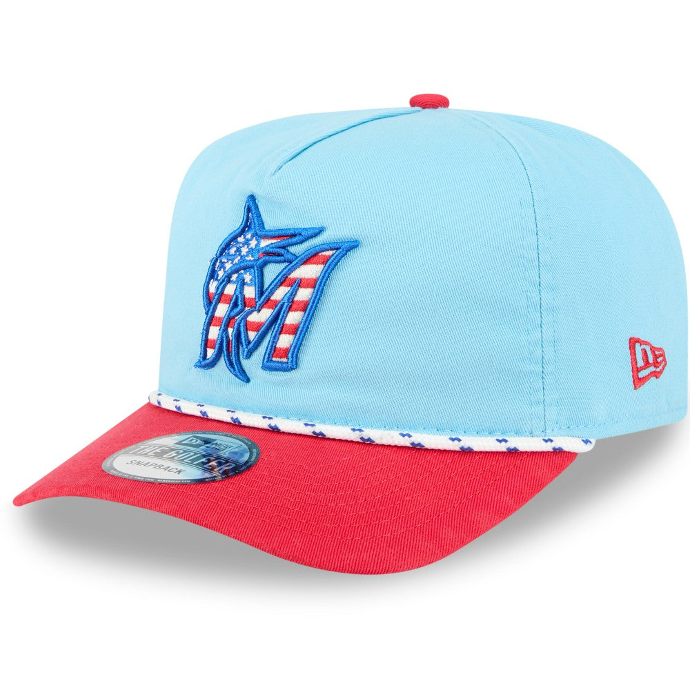 Miami Marlins New Era 2025 Fourth of July Golfer Snapback Hat Near Me