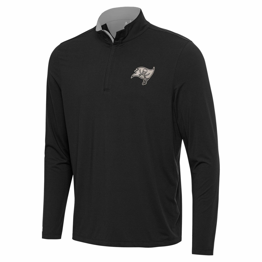 Tampa Bay Buccaneers Antigua Content Quarter-Zip Pullover Top - Black - NFL