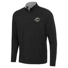 Miami Dolphins Antigua Content Quarter-Zip Pullover Top - Black - NFL