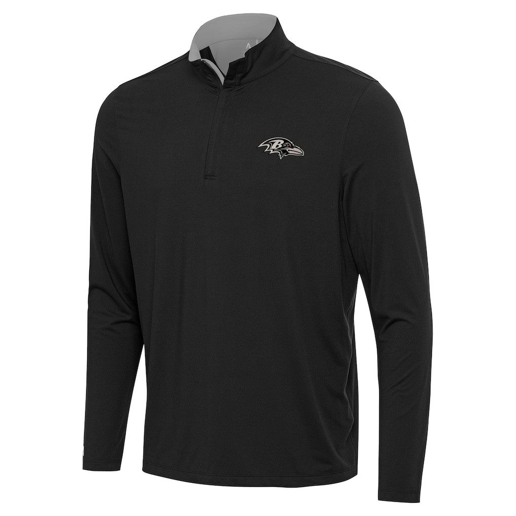 Baltimore Ravens Antigua Content Quarter-Zip Pullover Top - Black - NFL