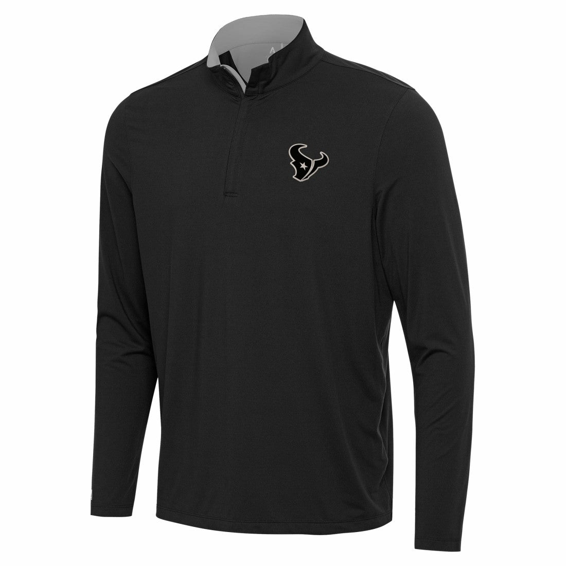 Houston Texans Antigua Content Quarter-Zip Pullover Top - Black - NFL