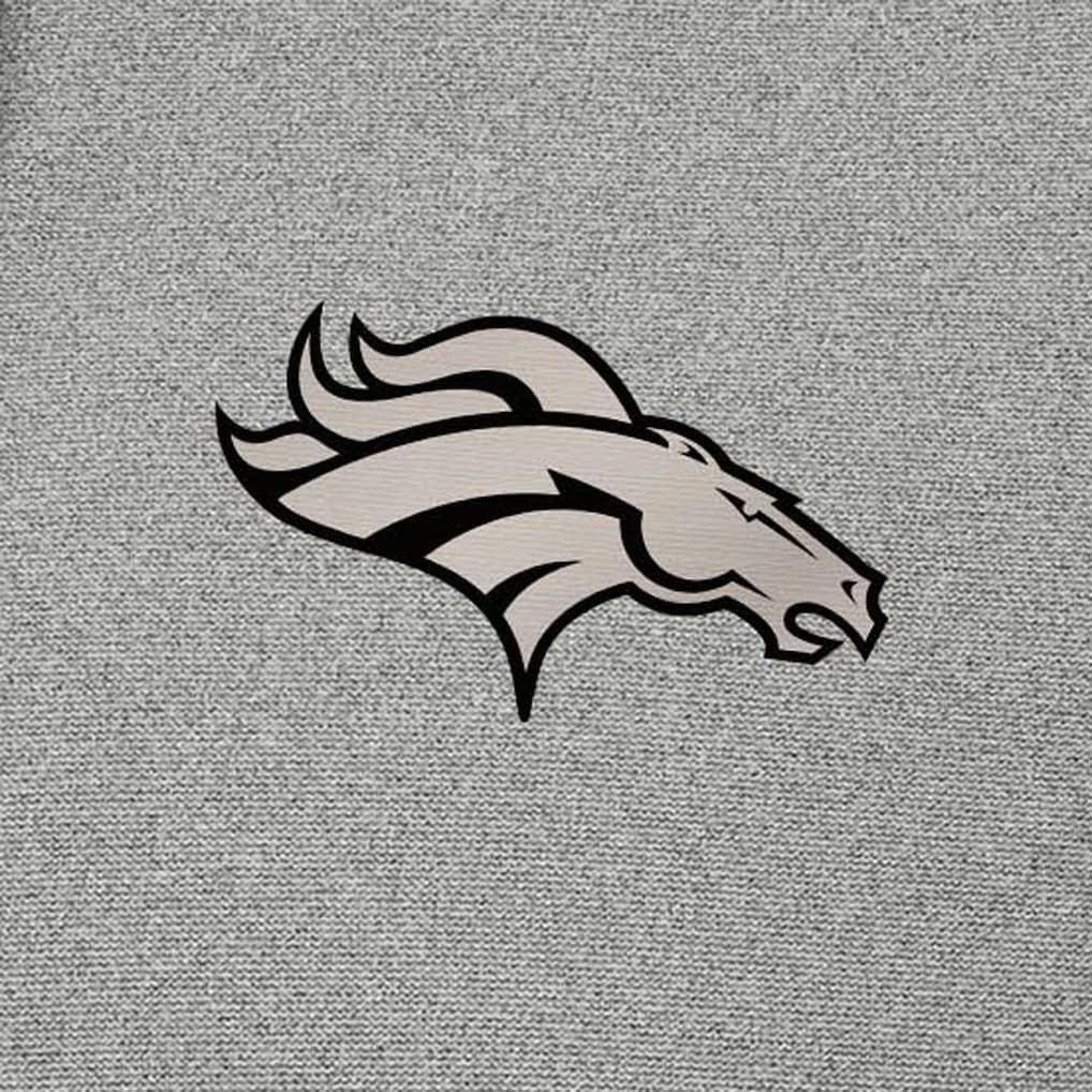 Denver Broncos Antigua Effortless Full-Zip Hoodie Jacket - Heather Gray - NFL