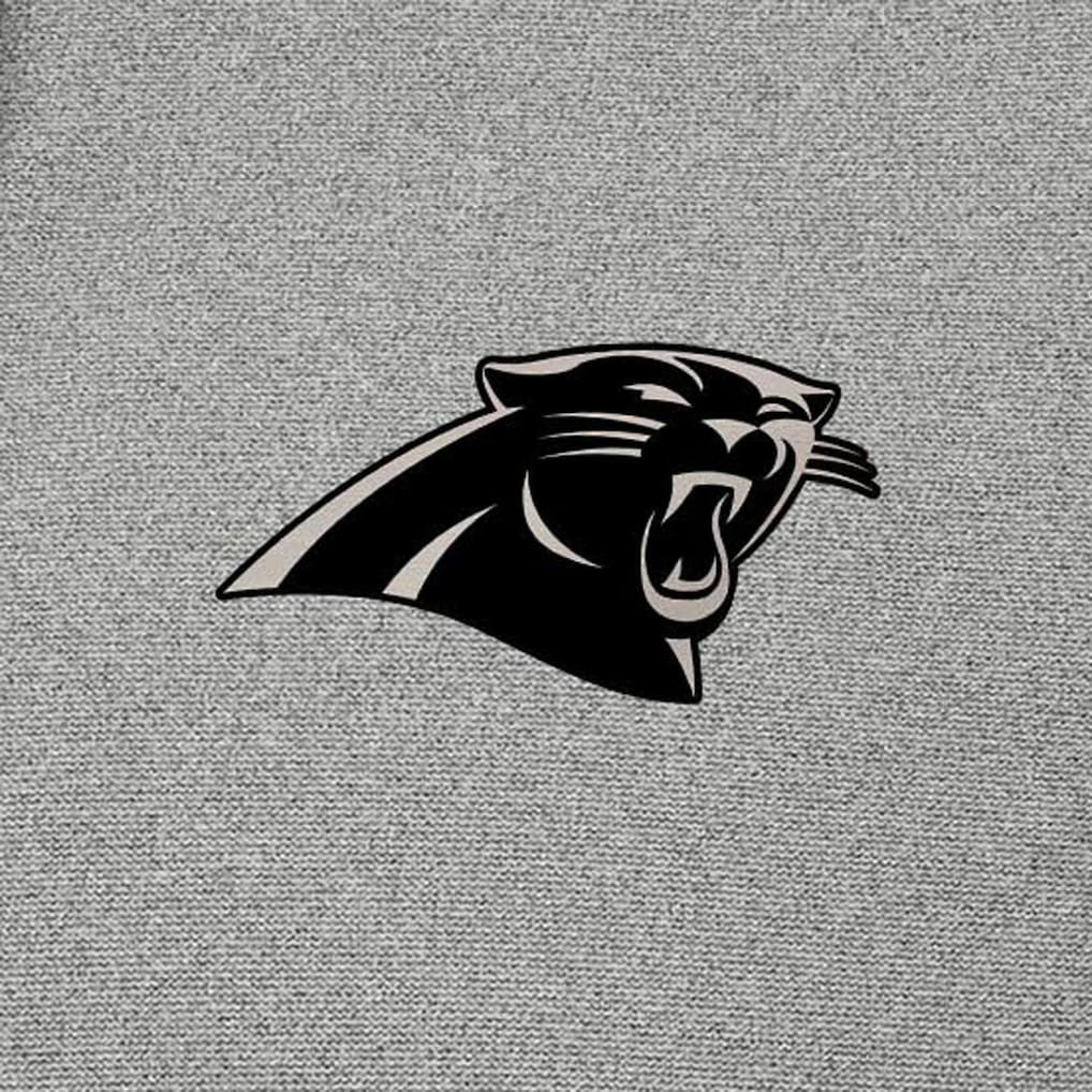 Carolina Panthers Antigua Effortless Full-Zip Hoodie Jacket - Heather Gray - NFL