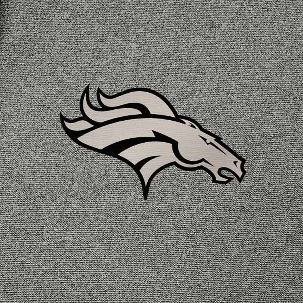 Denver Broncos Antigua Effortless Full-Zip Hoodie Jacket - Heather Black - NFL