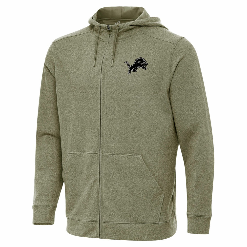 Detroit Lions Antigua Effortless Full-Zip Hoodie Jacket - Olive - NFL