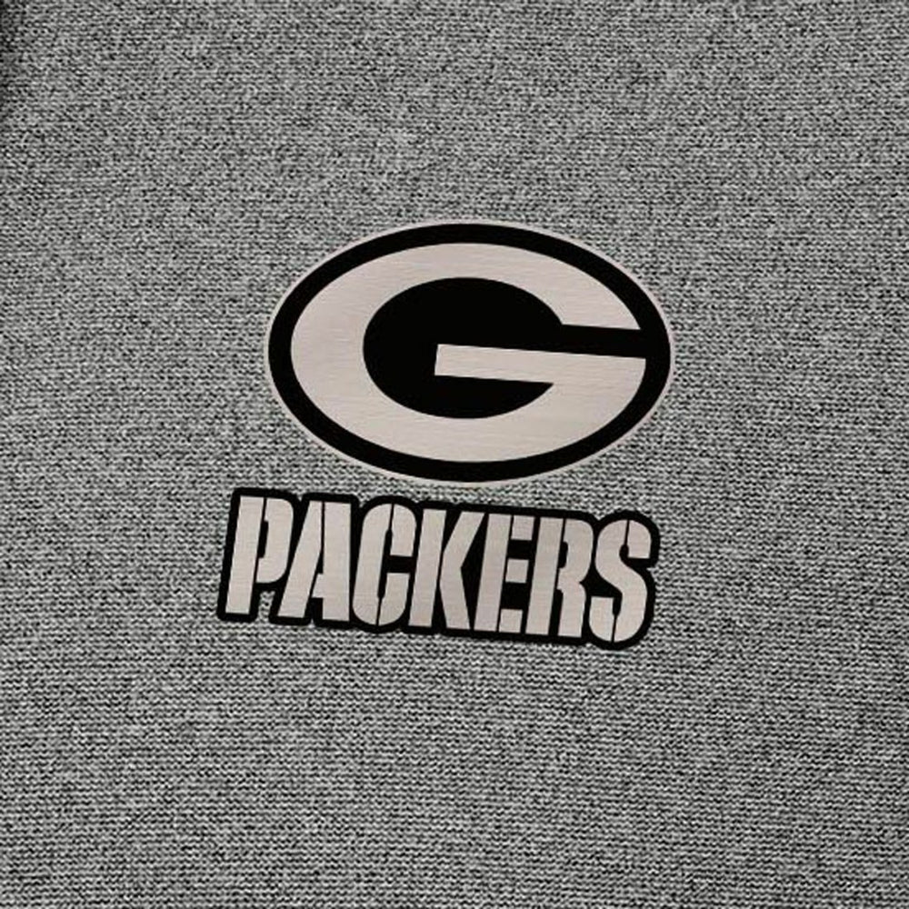 Green Bay Packers Antigua Effortless Full-Zip Hoodie Jacket - Heather Black - NFL