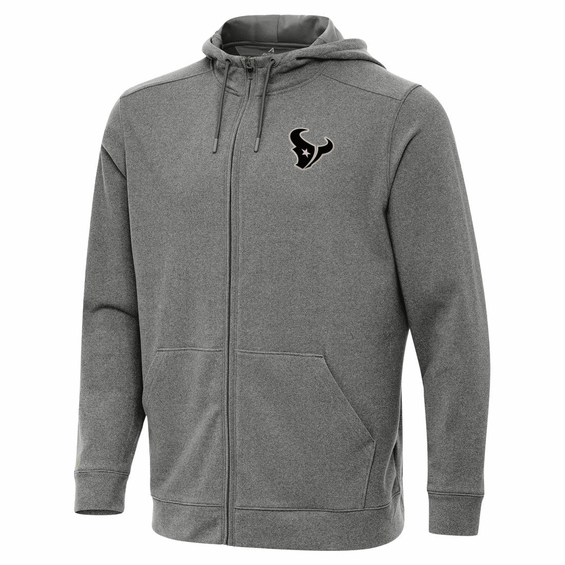 Houston Texans Antigua Effortless Full-Zip Hoodie Jacket - Heather Black - NFL