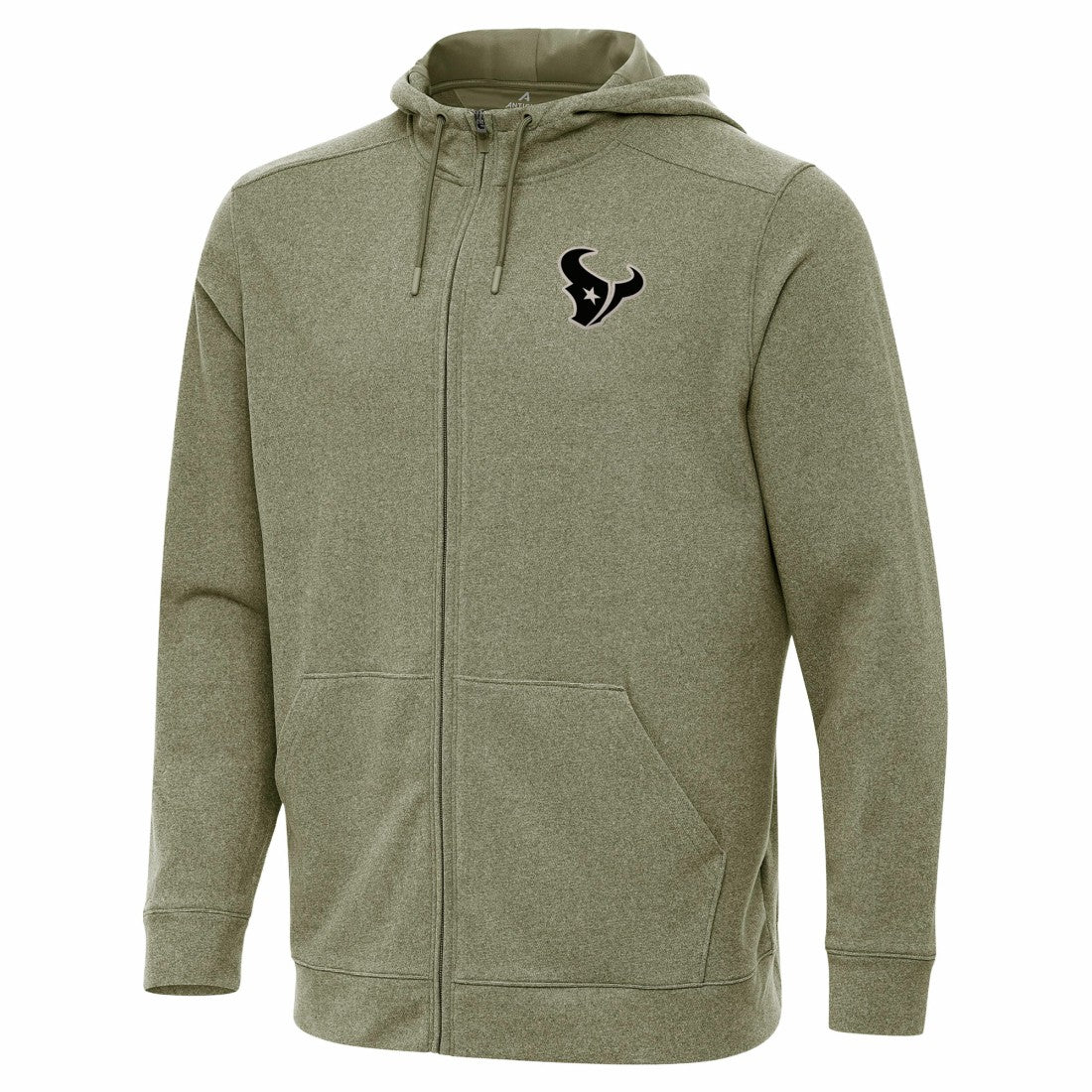 Houston Texans Antigua Effortless Full-Zip Hoodie Jacket - Olive - NFL