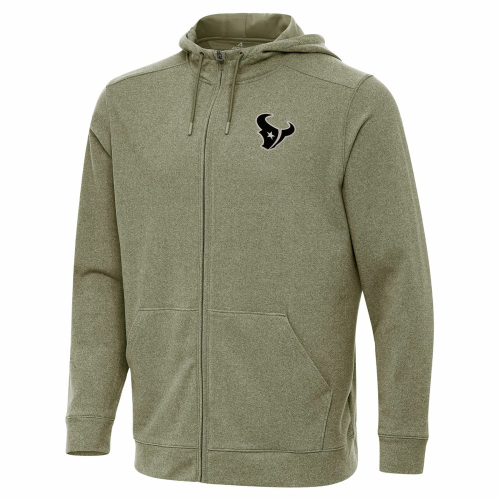 Houston Texans Antigua Effortless Full-Zip Hoodie Jacket - Olive - NFL