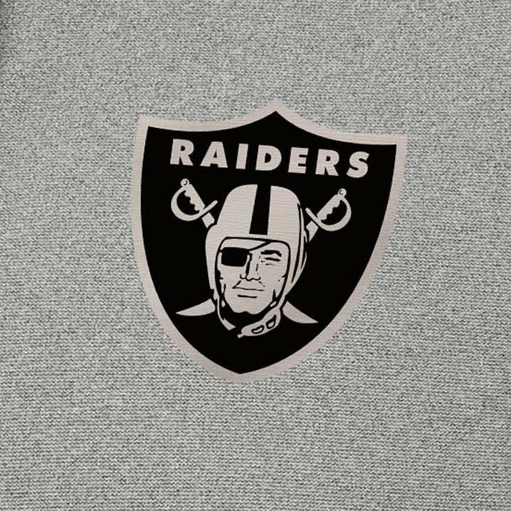Las Vegas Raiders Antigua Effortless Full-Zip Hoodie Jacket - Heather Gray - NFL