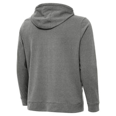 Miami Dolphins Antigua Effortless Full-Zip Hoodie Jacket - Heather Black - NFL