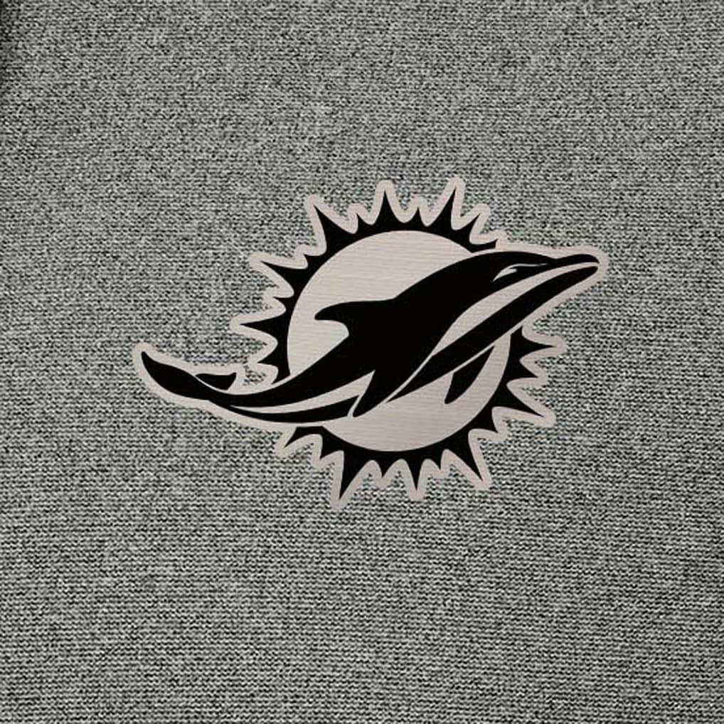 Miami Dolphins Antigua Effortless Full-Zip Hoodie Jacket - Heather Black - NFL