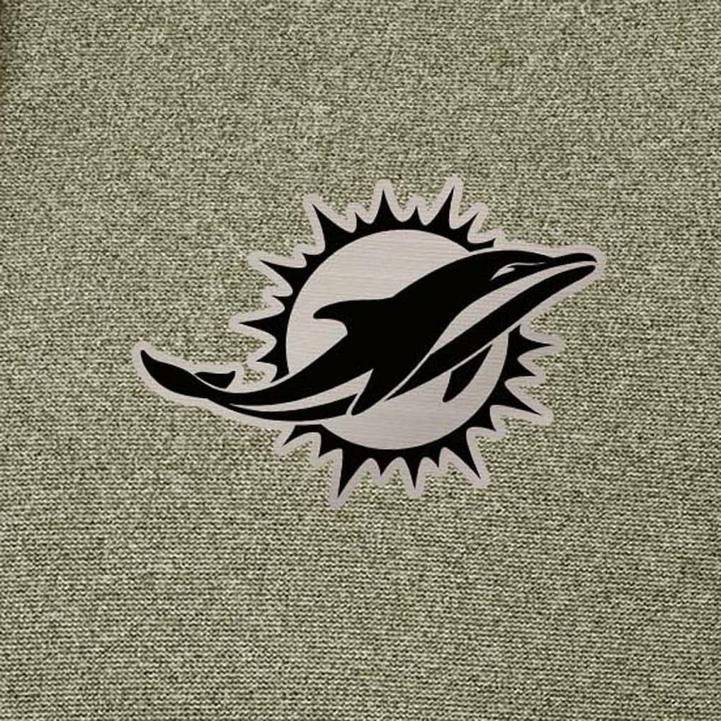 Miami Dolphins Antigua Effortless Full-Zip Hoodie Jacket - Olive - NFL