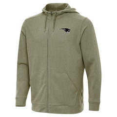 New England Patriots Antigua Effortless Full-Zip Hoodie Jacket - Olive - NFL