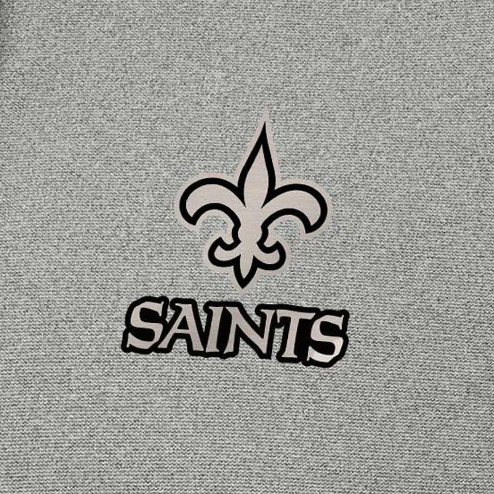 New Orleans Saints Antigua Effortless Full-Zip Hoodie Jacket - Heather Gray - NFL