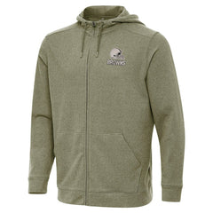 Cleveland Browns Antigua Effortless Full-Zip Hoodie Jacket - Olive - NFL