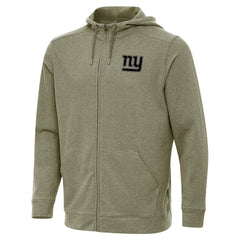 New York Giants Antigua Effortless Full-Zip Hoodie Jacket - Olive - NFL