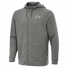 Tampa Bay Buccaneers Antigua Effortless Full-Zip Hoodie Jacket - Heather Black - NFL