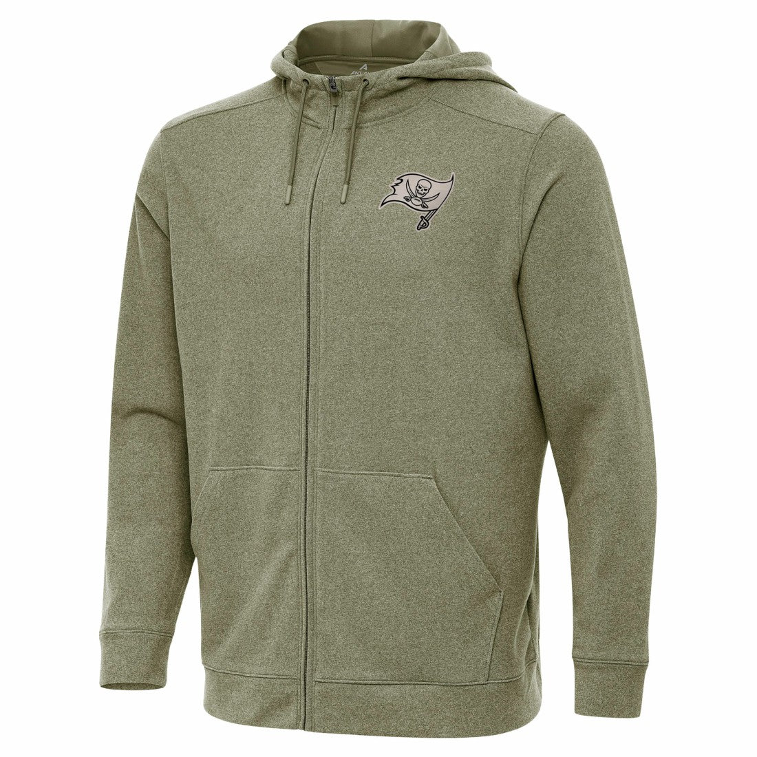 Tampa Bay Buccaneers Antigua Effortless Full-Zip Hoodie Jacket - Olive - NFL