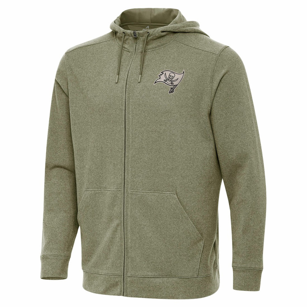Tampa Bay Buccaneers Antigua Effortless Full-Zip Hoodie Jacket - Olive - NFL