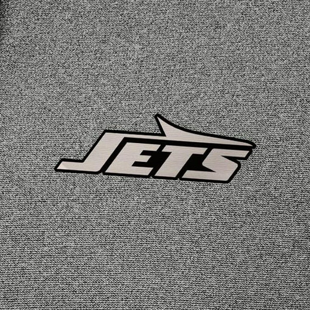 New York Jets Antigua Effortless Full-Zip Hoodie Jacket - Heather Black - NFL