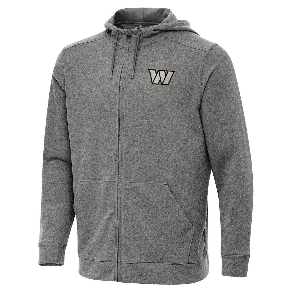 Washington Commanders Antigua Effortless Full-Zip Hoodie Jacket - Heather Black - NFL
