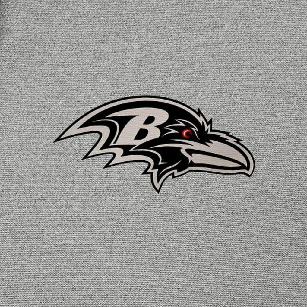 Baltimore Ravens Antigua Effortless Full-Zip Hoodie Jacket - Heather Gray - NFL