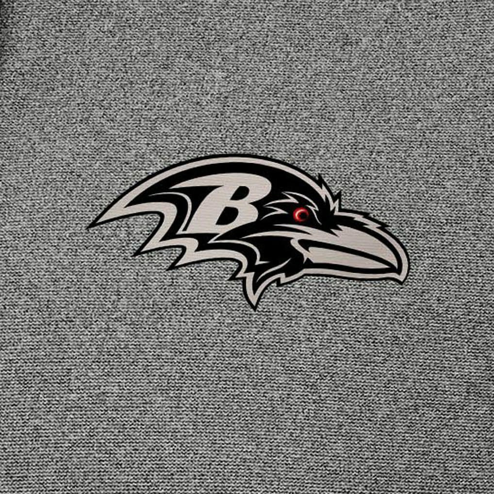 Baltimore Ravens Antigua Effortless Full-Zip Hoodie Jacket - Heather Black - NFL