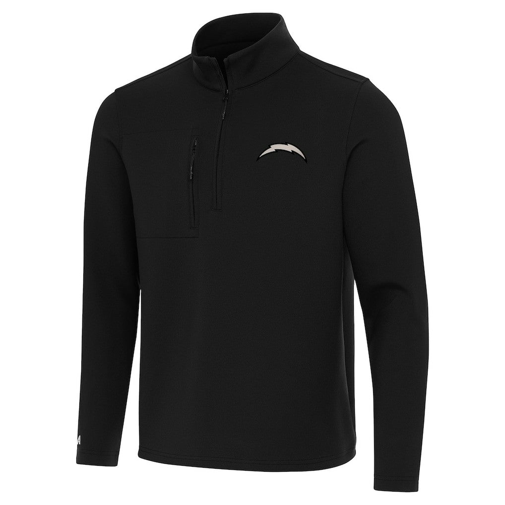 Los Angeles Chargers Antigua Insider Quarter-Zip Jacket - Black - NFL
