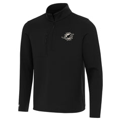 Miami Dolphins Antigua Insider Quarter-Zip Jacket - Black - NFL