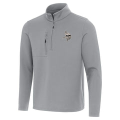 Minnesota Vikings Antigua Insider Quarter-Zip Jacket - Gray - NFL