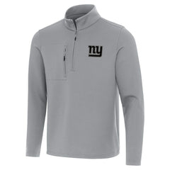 New York Giants Antigua Insider Quarter-Zip Jacket - Gray - NFL