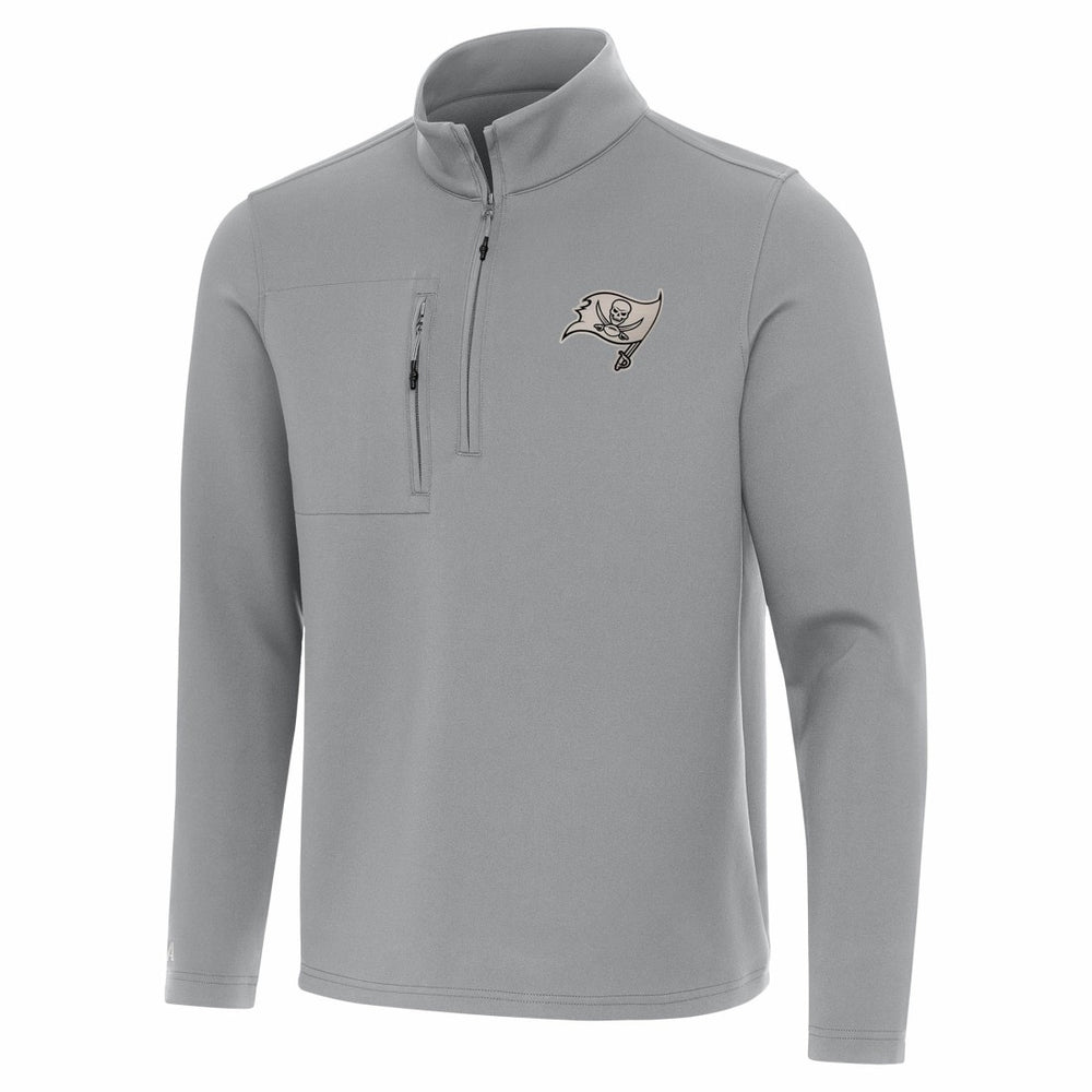Tampa Bay Buccaneers Antigua Insider Quarter-Zip Jacket - Gray - NFL