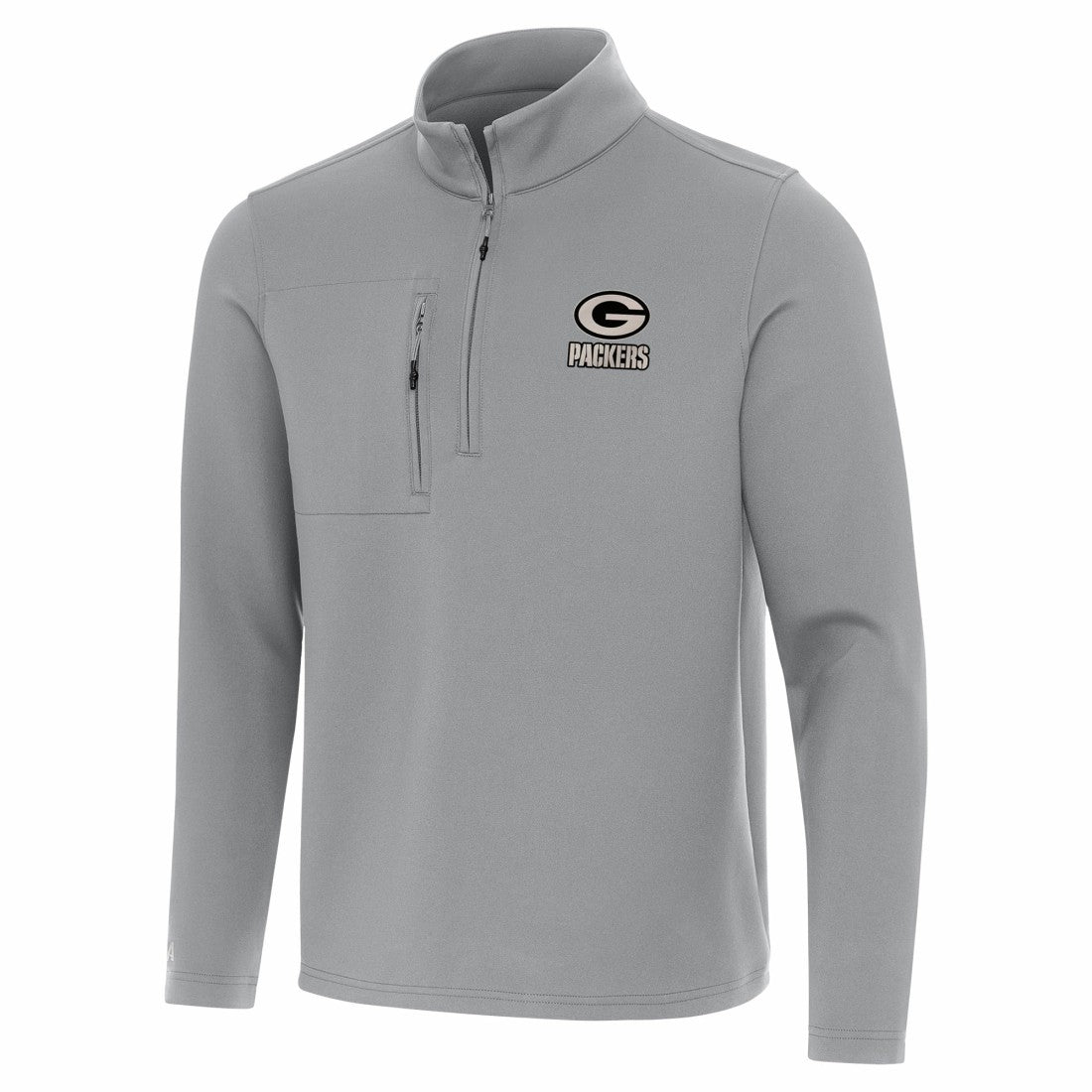 Green Bay Packers Antigua Insider Quarter-Zip Jacket - Gray - NFL