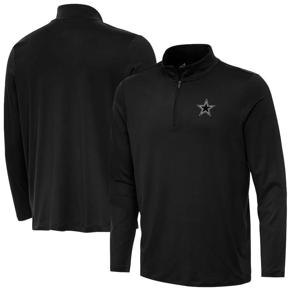Dallas Cowboys Antigua Reprocess Quarter-Zip Top - Black - NFL