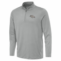 Denver Broncos Antigua Reprocess Quarter-Zip Top - Gray - NFL