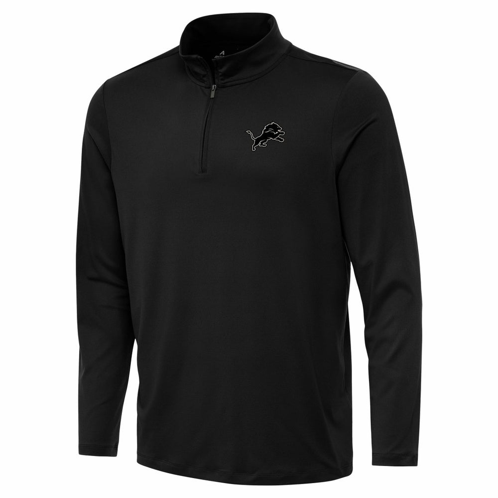 Detroit Lions Antigua Reprocess Quarter-Zip Top - Black - NFL
