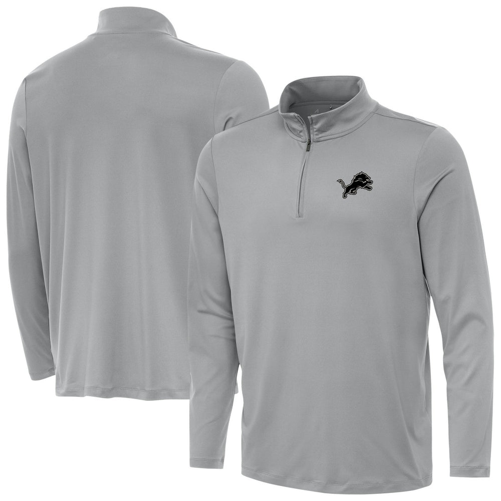 Detroit Lions Antigua Reprocess Quarter-Zip Top - Gray - NFL