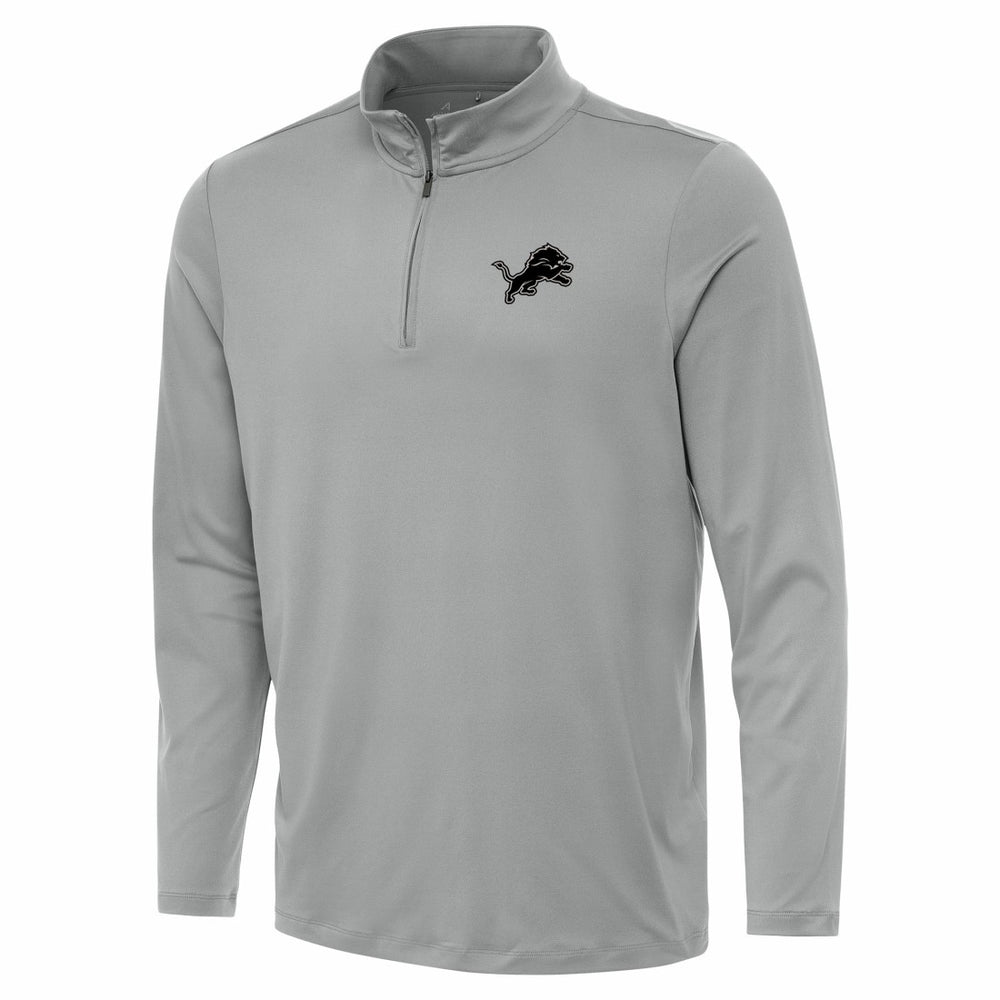 Detroit Lions Antigua Reprocess Quarter-Zip Top - Gray - NFL