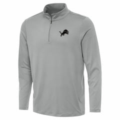 Detroit Lions Antigua Reprocess Quarter-Zip Top - Gray - NFL