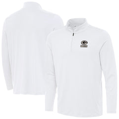 Green Bay Packers Antigua Reprocess Quarter-Zip Top - White - NFL